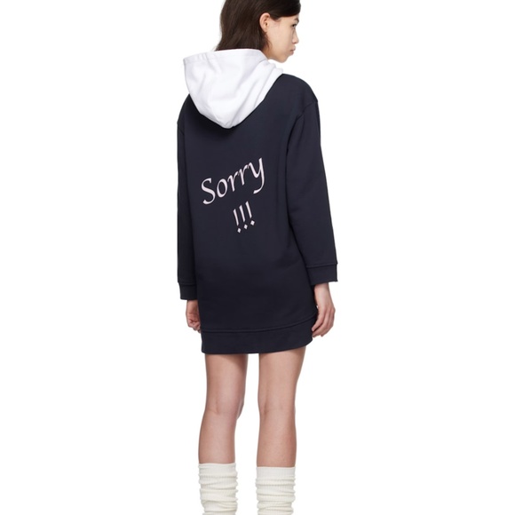I'M SORRY BY PETRA COLLINS SSENSE Exclusive Navy & White JennyFax Edition Cardig - Picture 4 of 7